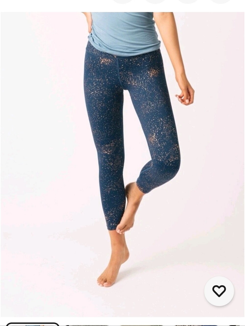 Zyia Active Navy "Stay Gold" Hi-Rise Light N Tight Leggings